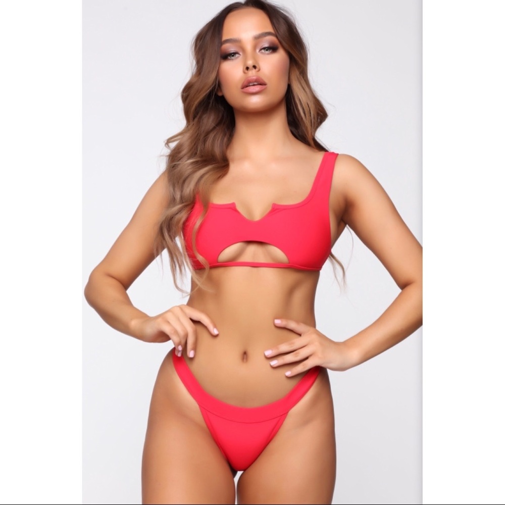 Red Cutout Bikini